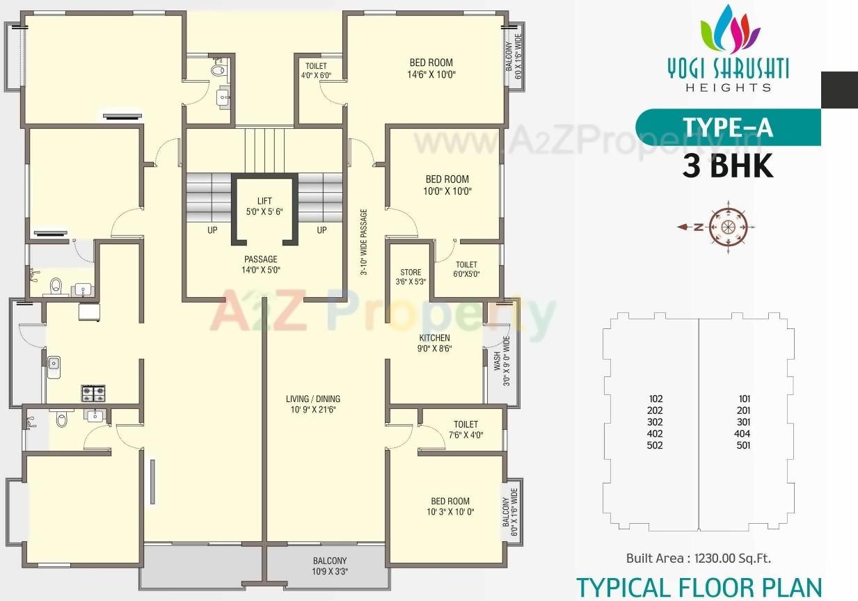 Layout of real estate project Yogi Shrushti Heights located at Manjalpur, Vadodara, Gujarat