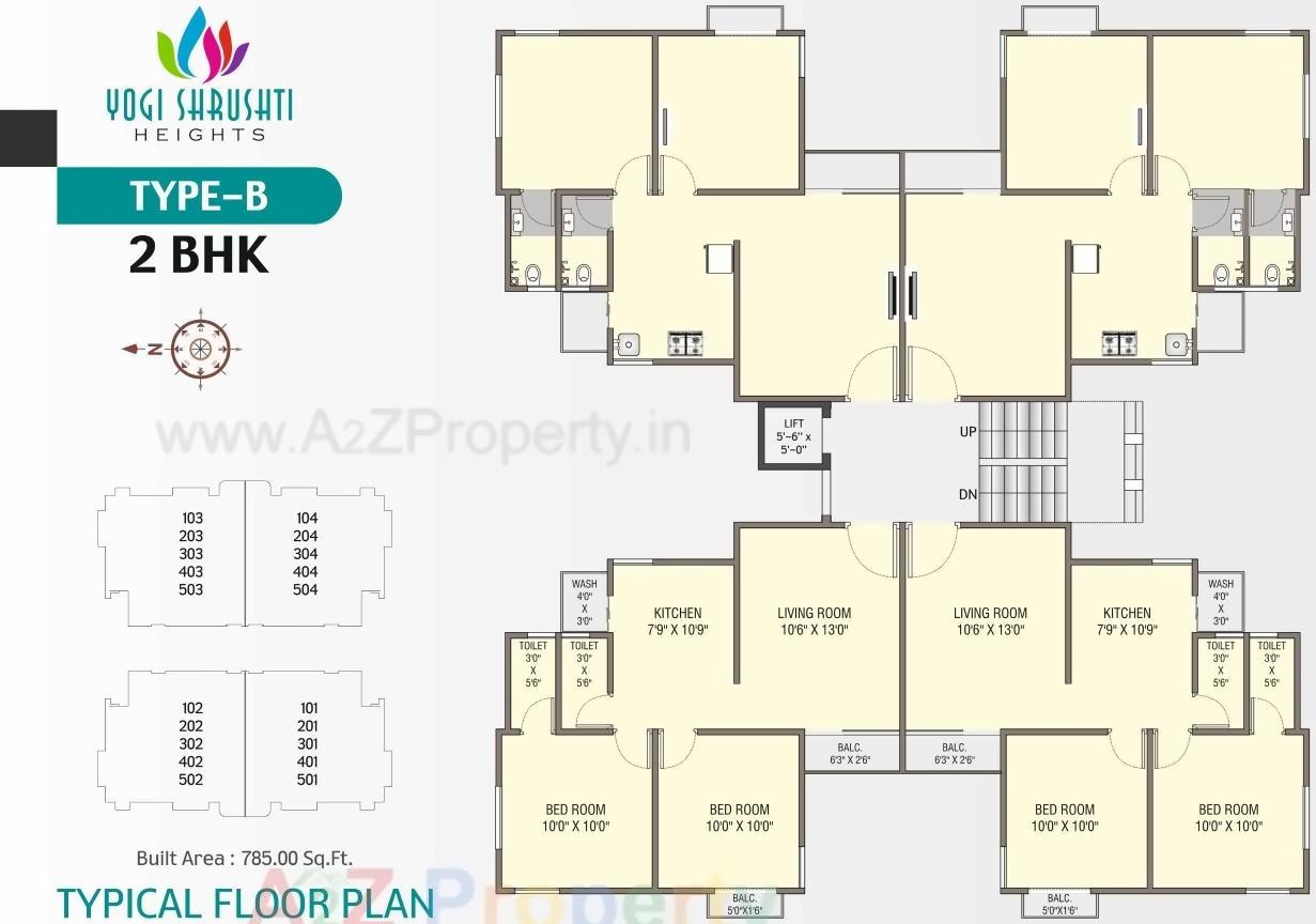 Layout of real estate project Yogi Shrushti Heights located at Manjalpur, Vadodara, Gujarat