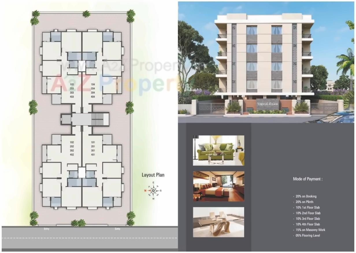 Layout of real estate project Yogiraj Dreams located at Kasba, Vadodara, Gujarat