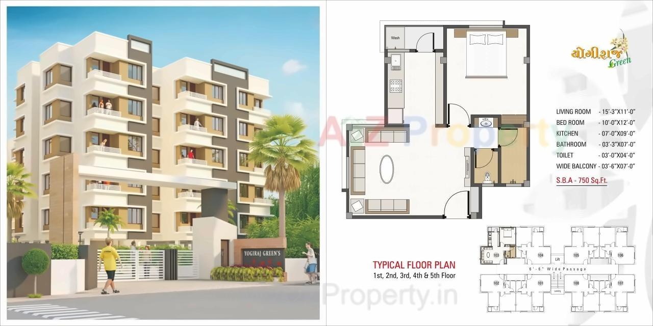 Layout of real estate project Yogiraj Green located at Dasharath, Vadodara, Gujarat
