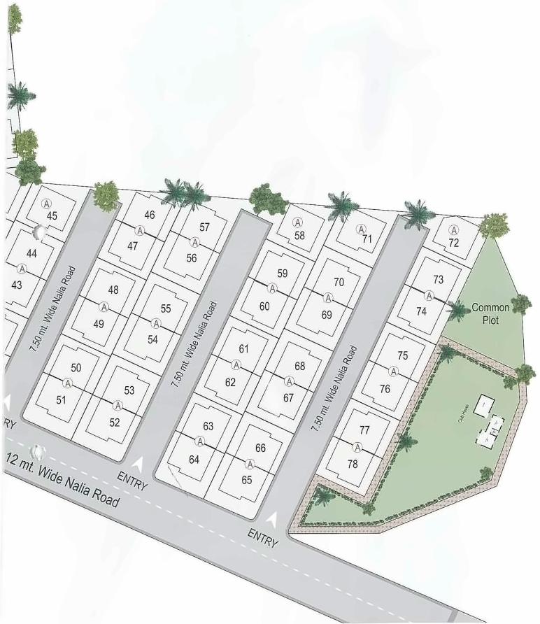 Layout of real estate project Yogiraj Vatika located at Sokhda, Vadodara, Gujarat
