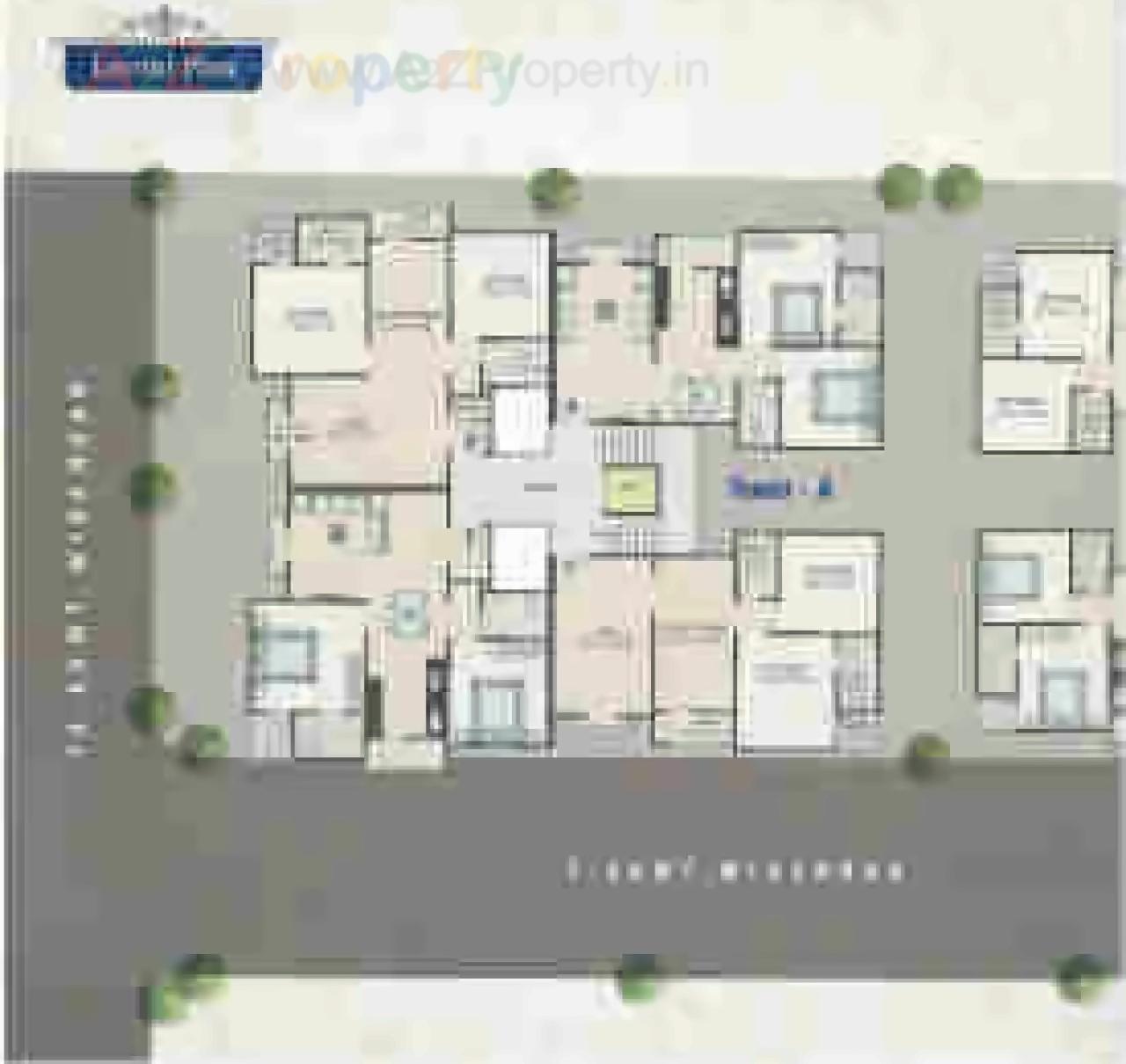 Layout of real estate project Zainee Residency located at Sayajipura, Vadodara, Gujarat