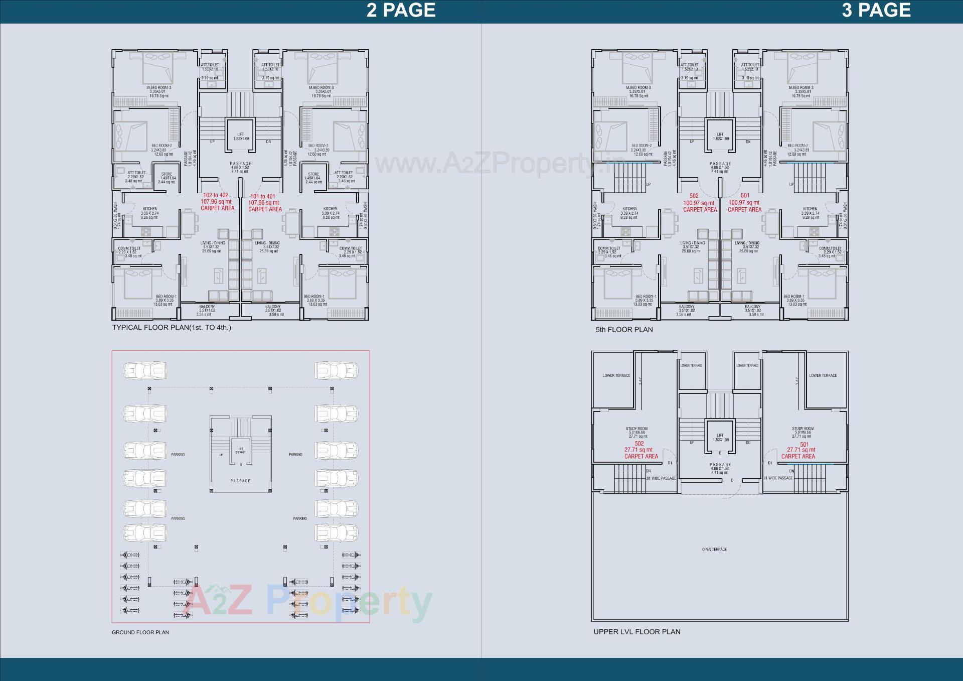 Layout of real estate project Zeenat Heights located at Vadodara, Vadodara, Gujarat