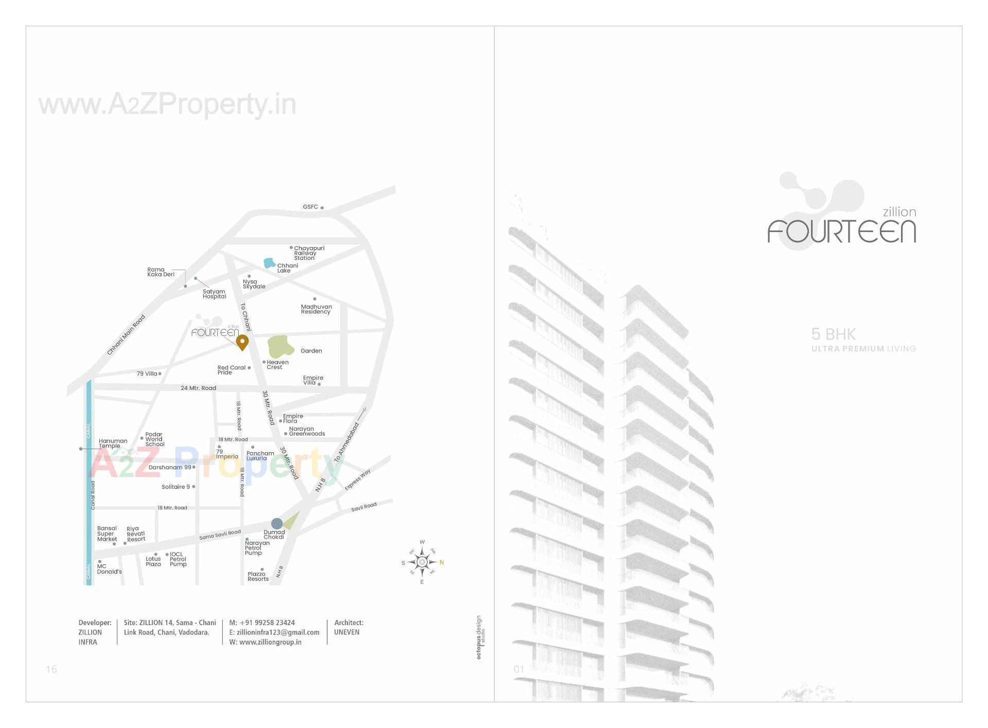  of real estate project Zillion Fourteen located at Chhani, Vadodara, Gujarat