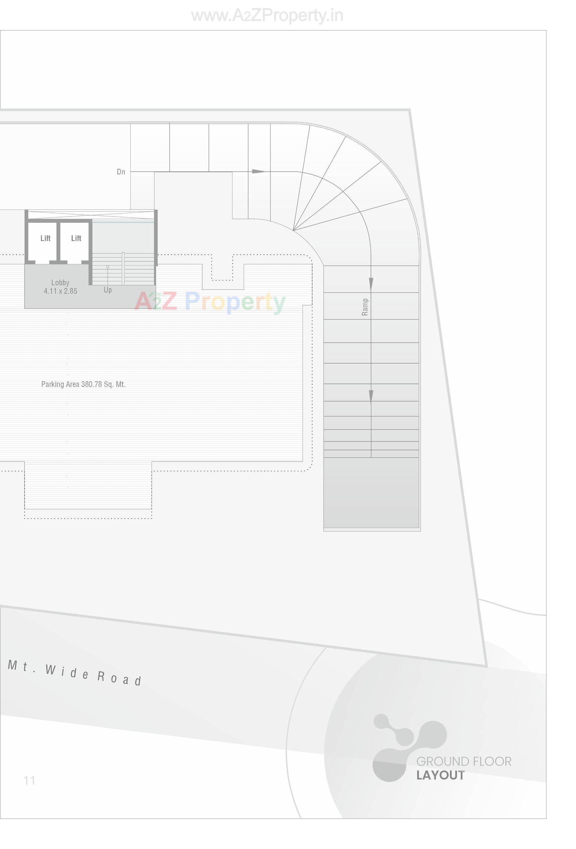 Layout of real estate project Zillion Fourteen located at Chhani, Vadodara, Gujarat