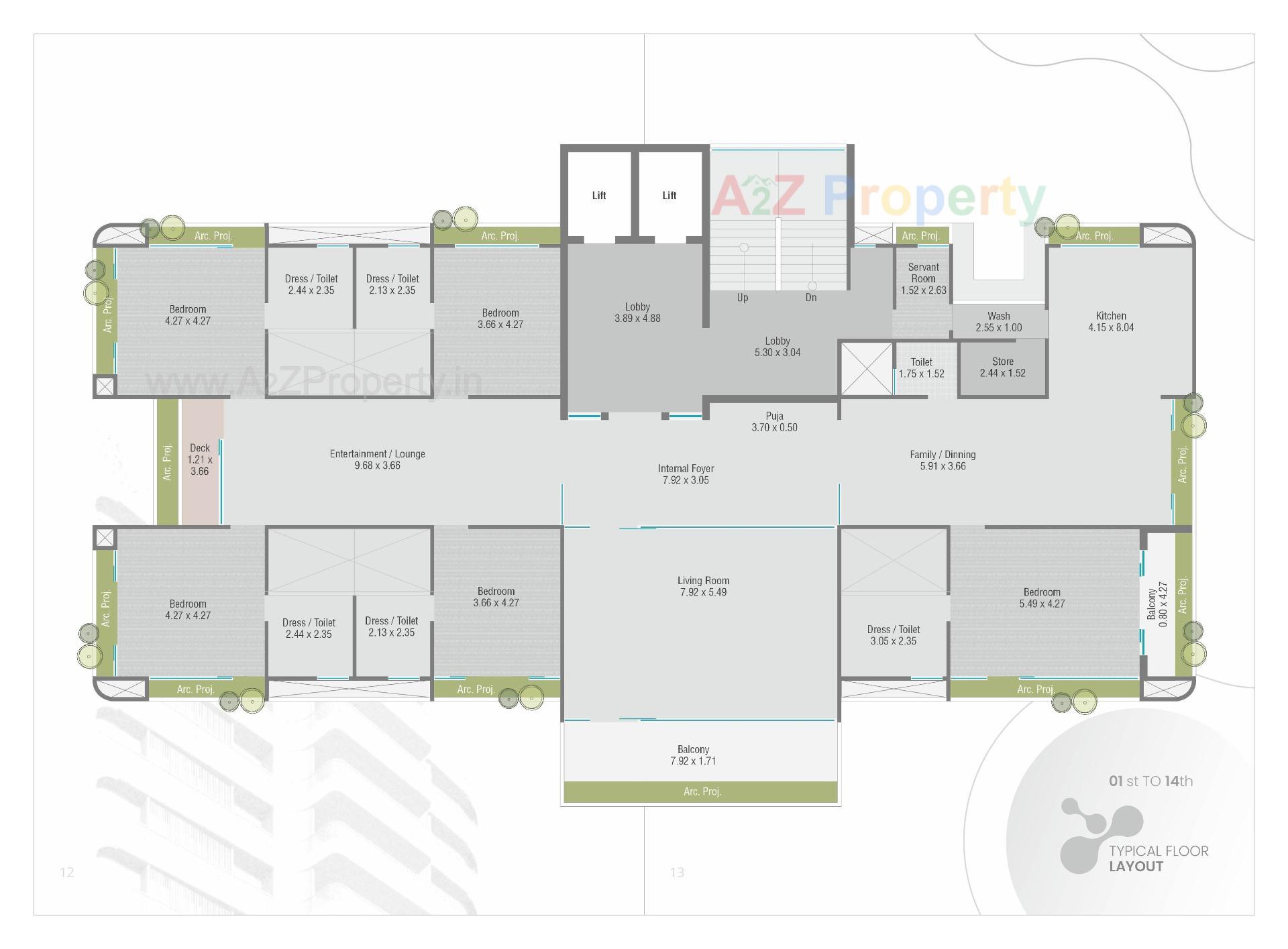Layout of real estate project Zillion Fourteen located at Chhani, Vadodara, Gujarat