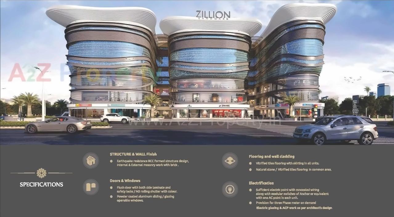 3D Elevation of real estate project Zillion Landmark located at Tarsali, Vadodara, Gujarat