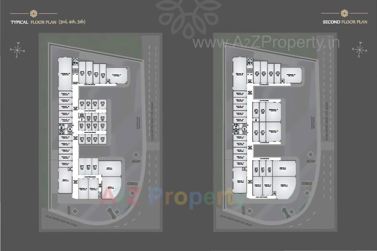 Layout of real estate project Zillion Landmark located at Tarsali, Vadodara, Gujarat