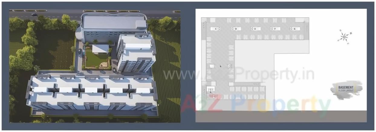 Layout of real estate project Zillion Sparsh located at Tarsali, Vadodara, Gujarat