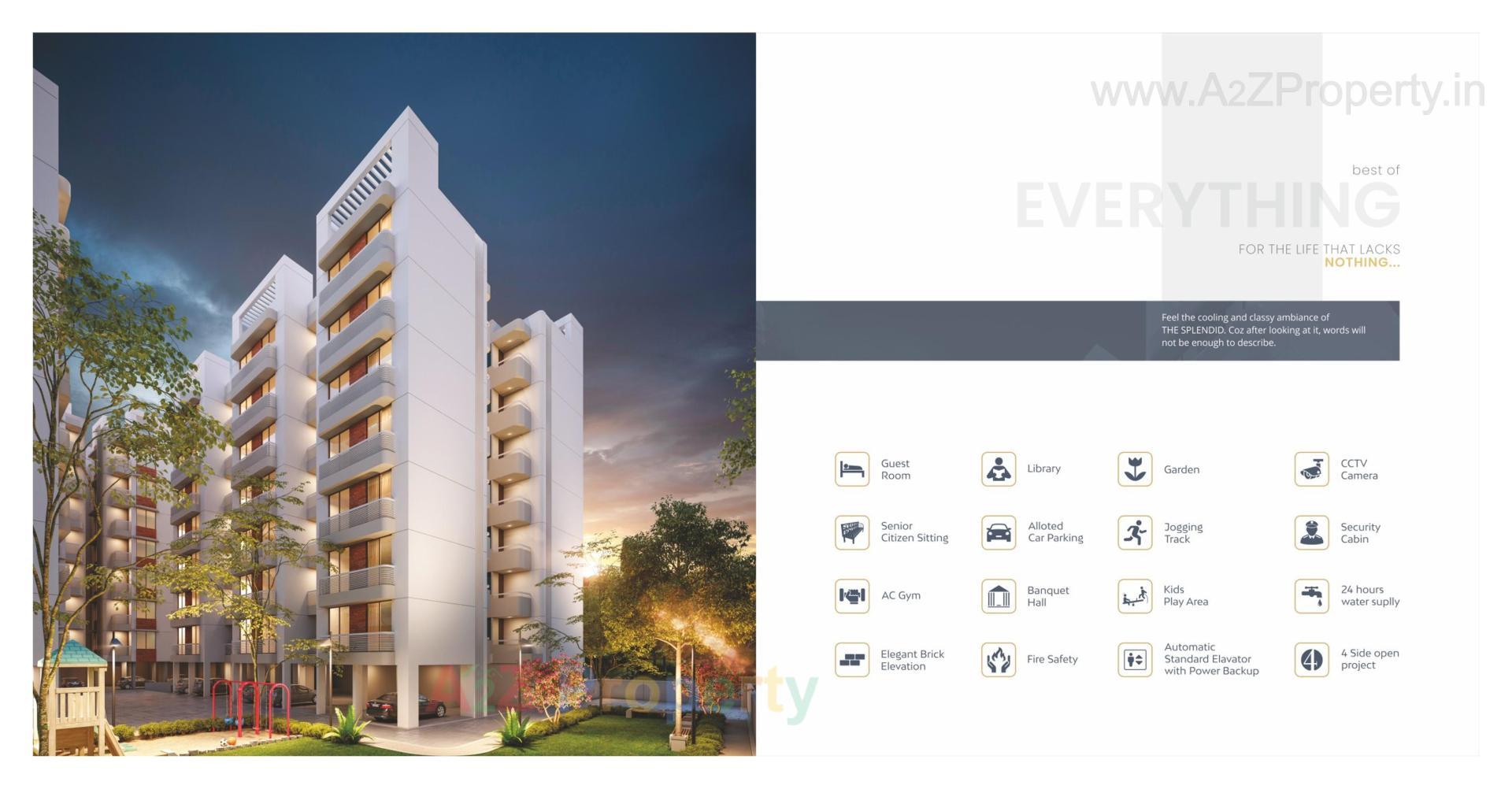 3D Elevation of real estate project Zillion The Splendid located at Bapod, Vadodara, Gujarat