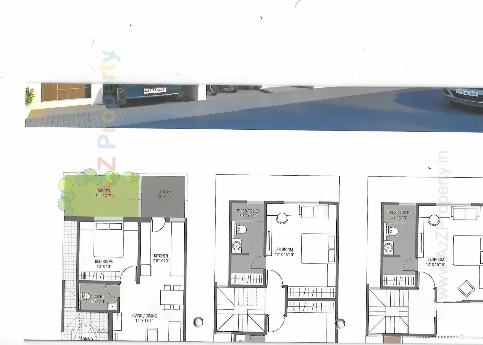 Layout of real estate project Zubeda Residency located at Tandalaja, Vadodara, Gujarat