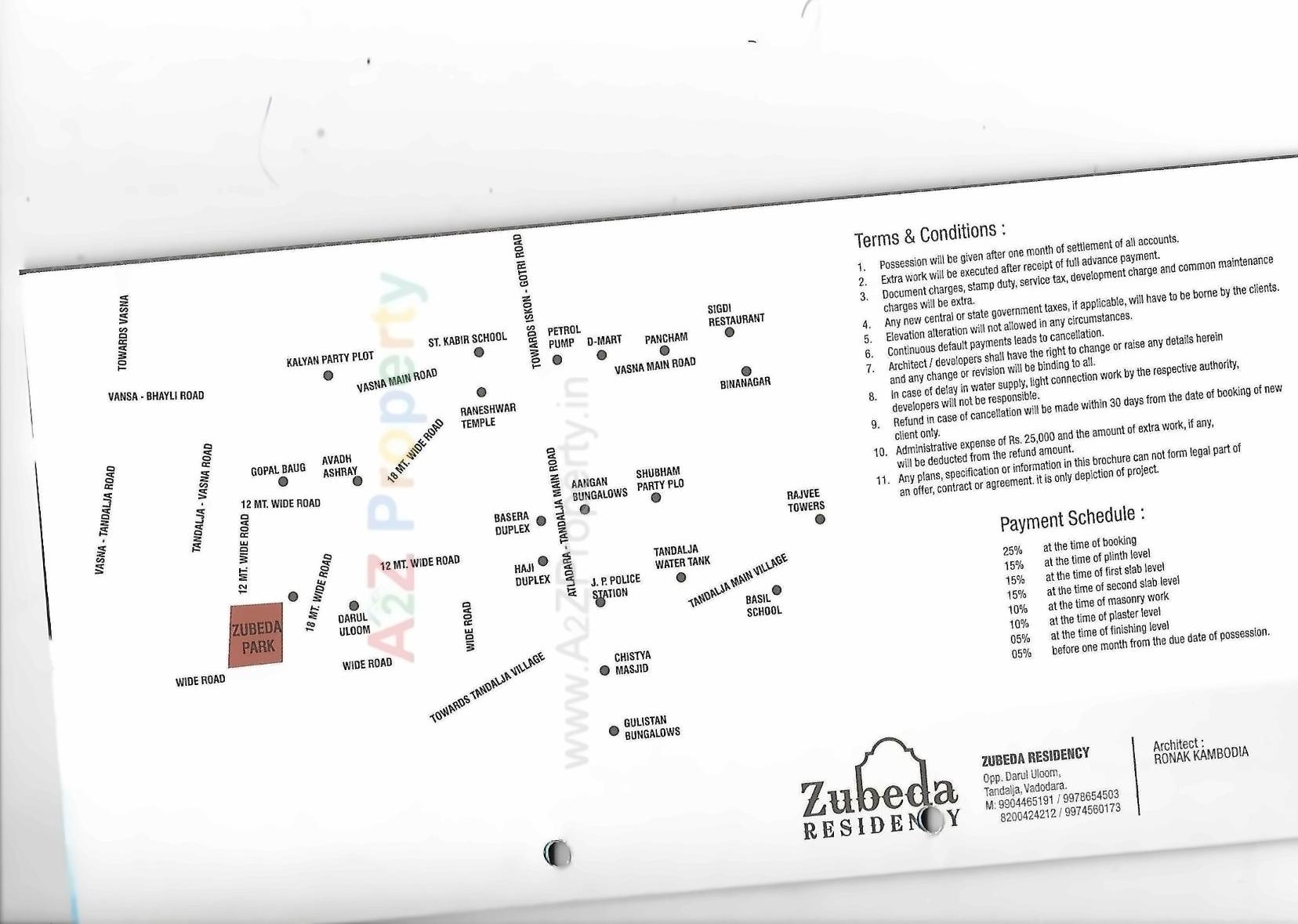  of real estate project Zubeda Residency located at Tandalaja, Vadodara, Gujarat