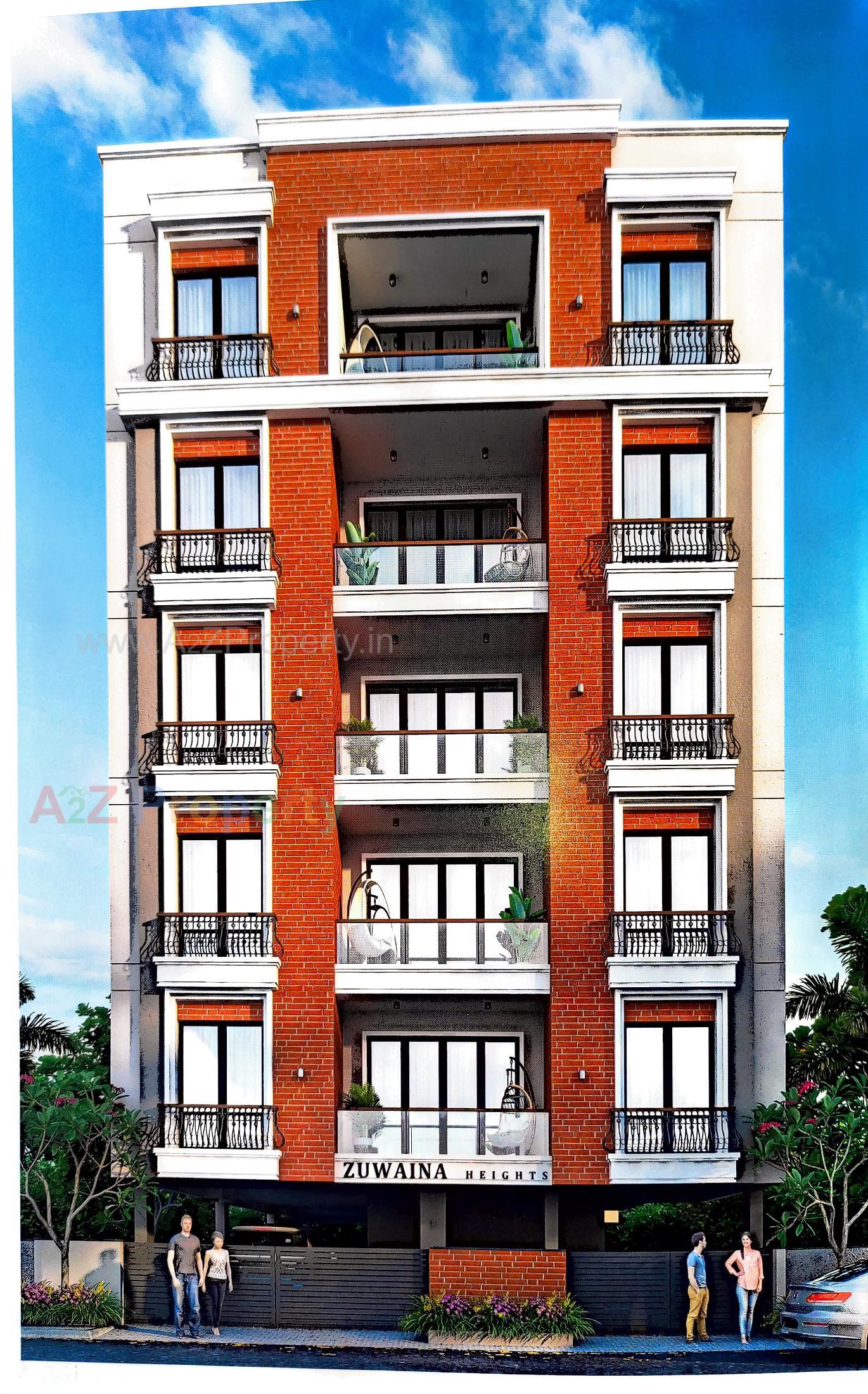 3D Elevation of real estate project Zuwaina Heights located at Kasba, Vadodara, Gujarat