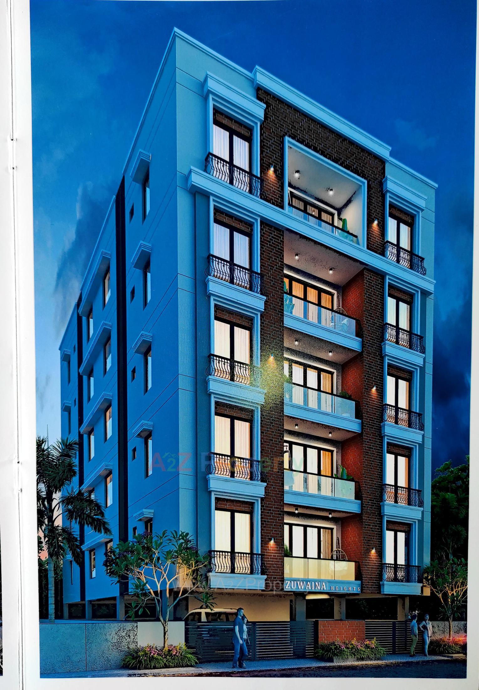 3D Elevation of real estate project Zuwaina Heights located at Kasba, Vadodara, Gujarat