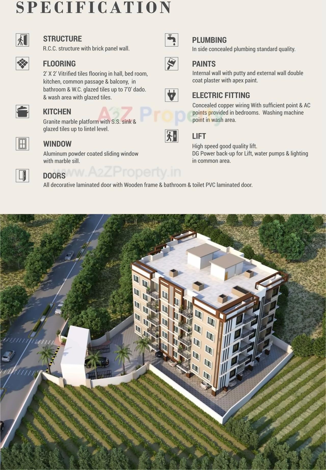 3D Elevation of real estate project Aaditya Avenue located at Valsad, Valsad, Gujarat