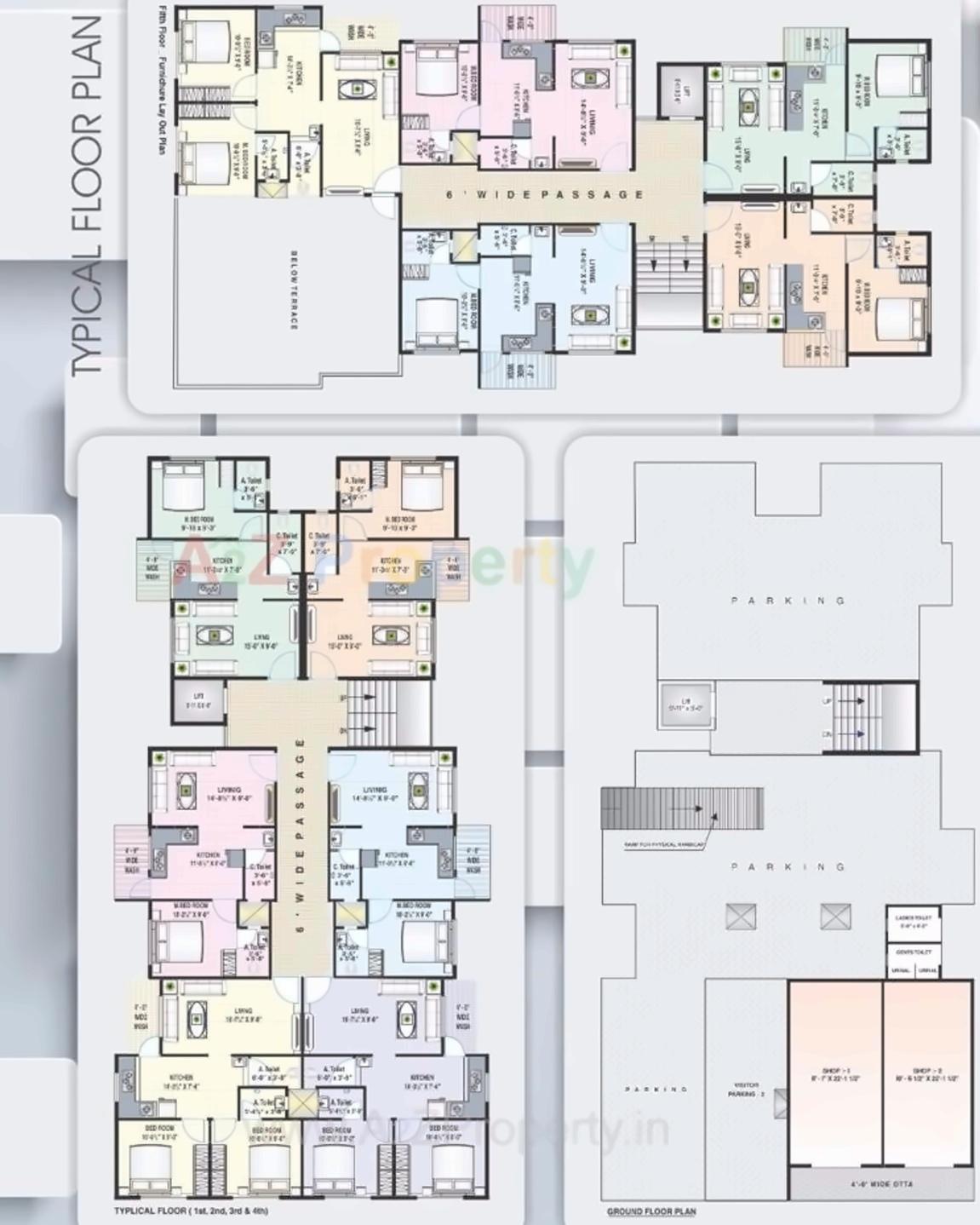 Layout of real estate project Aaditya Avenue located at Chala, Valsad, Gujarat