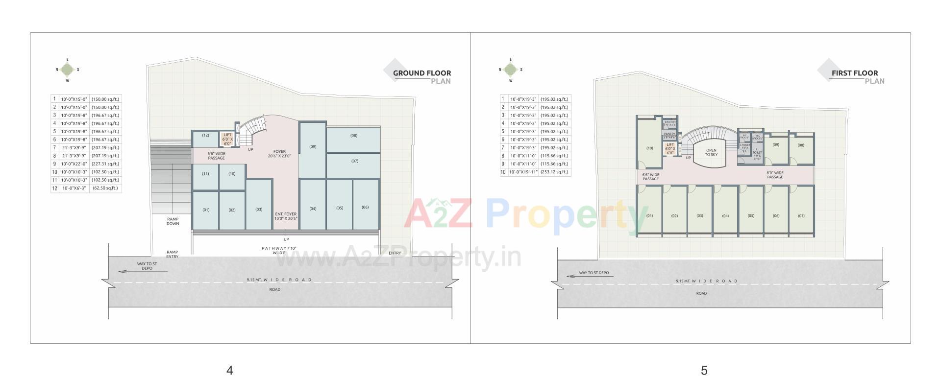 Layout of real estate project Aagam Business Park located at Valsad, Valsad, Gujarat