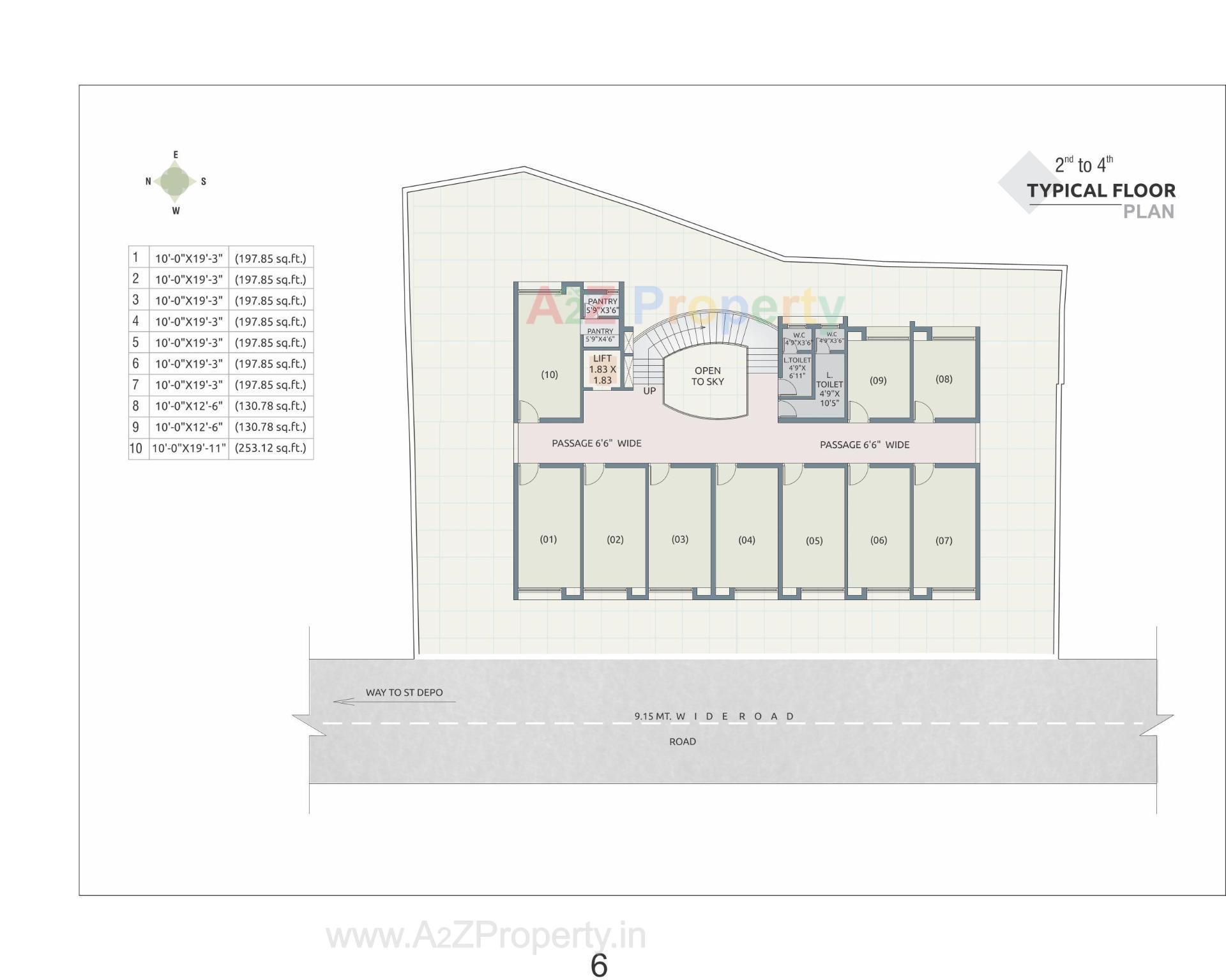 Layout of real estate project Aagam Business Park located at Valsad, Valsad, Gujarat