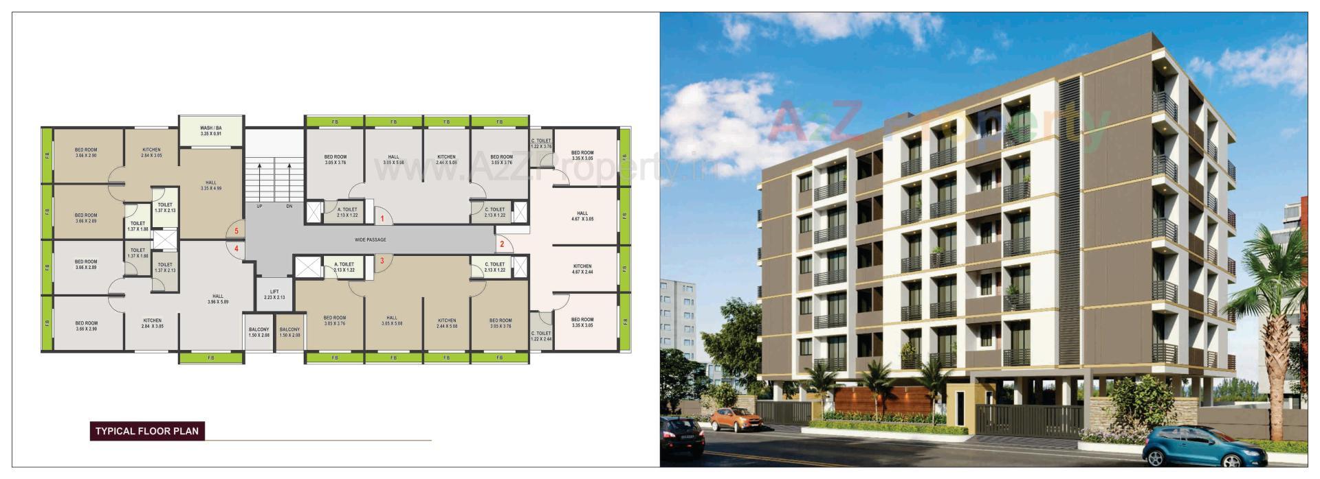 Layout of real estate project Aditya Heights located at Vapi, Valsad, Gujarat