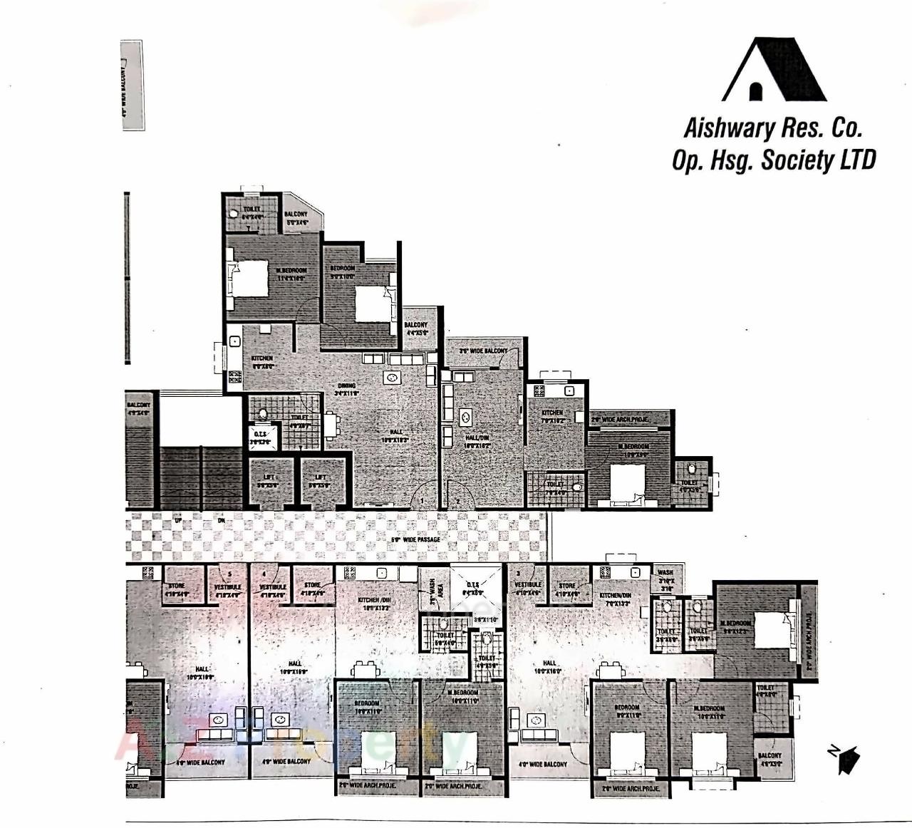 Layout of real estate project Aishwary Residency Co Op Housing Society Limited located at Valsad, Valsad, Gujarat