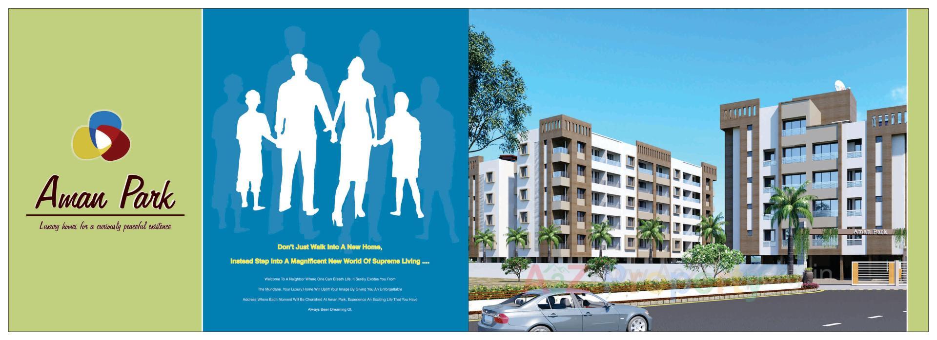 3D Elevation of real estate project Aman Park located at Vapi, Valsad, Gujarat