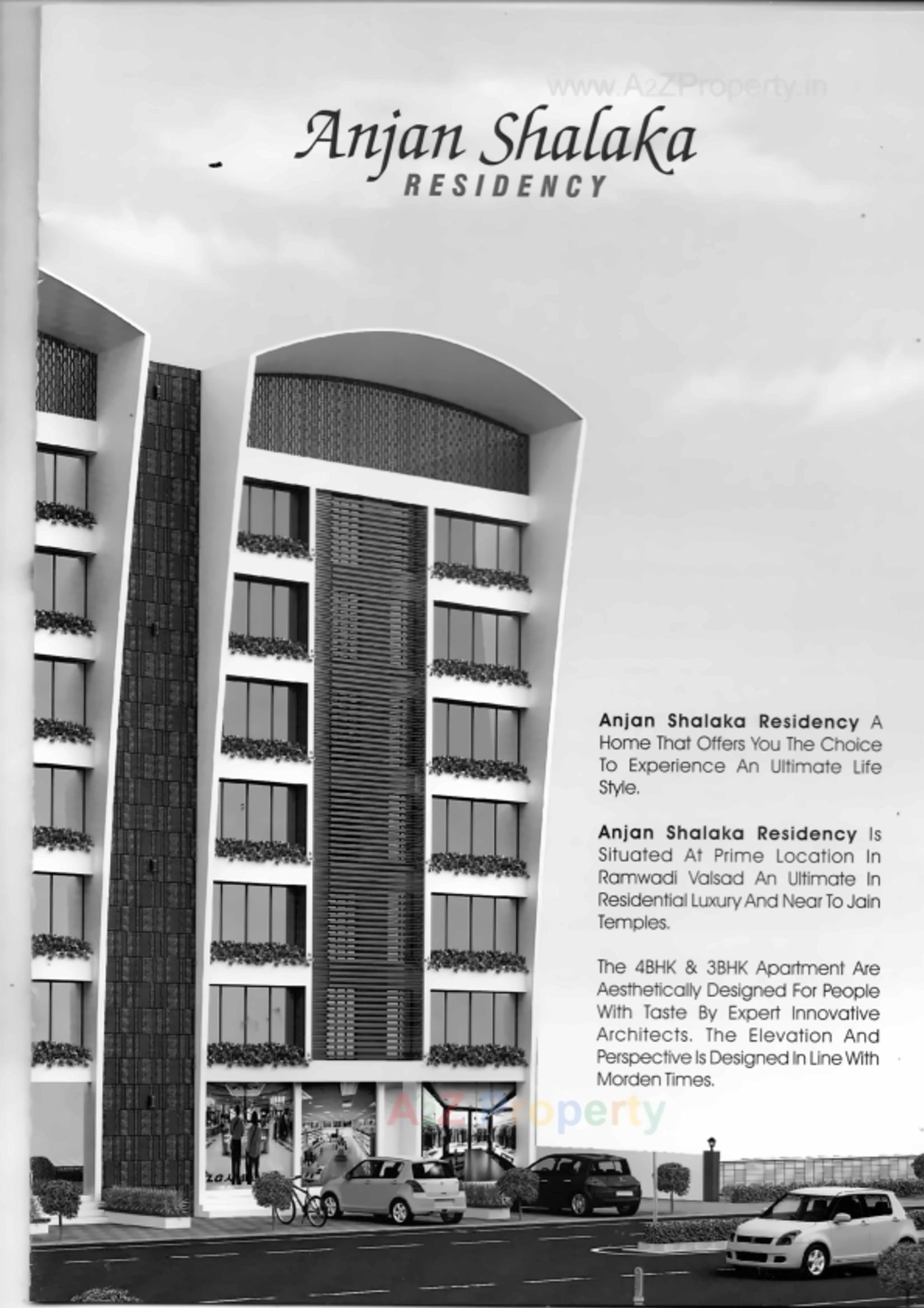 3D Elevation of real estate project Anjanshalaka Residency located at Valsad, Valsad, Gujarat