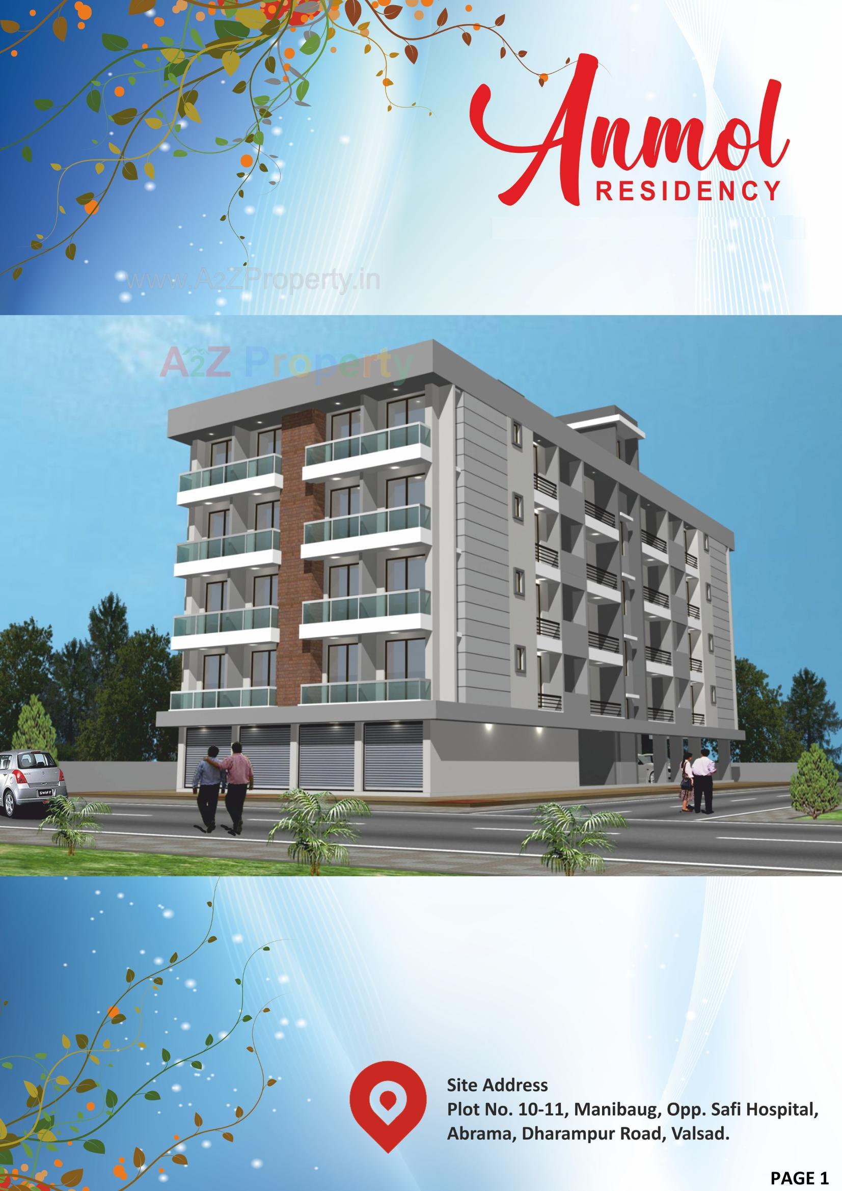 3D Elevation of real estate project Anmol Residency located at Abrama, Valsad, Gujarat