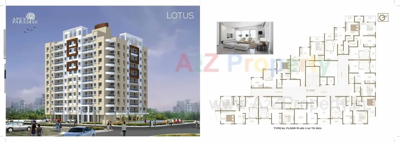 3D Elevation of real estate project Apex Paradise located at Umargam, Valsad, Gujarat