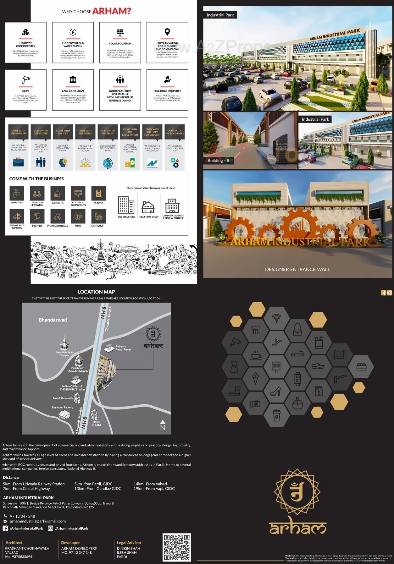  of real estate project Arham Industrial Park located at Pardi, Valsad, Gujarat