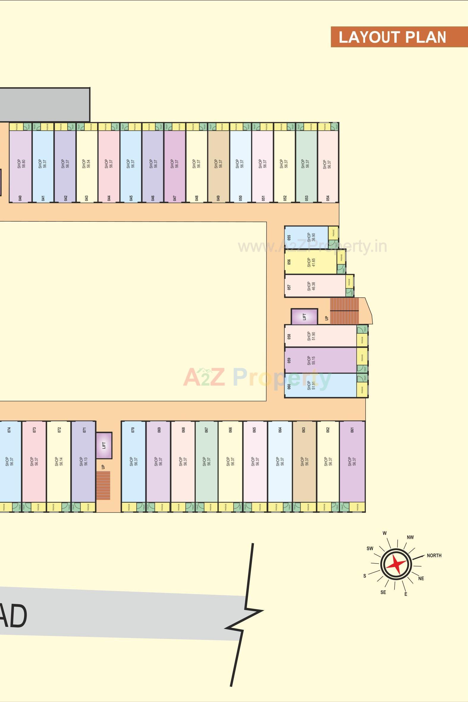 Layout of real estate project Ashapura Complex located at Vapi, Valsad, Gujarat