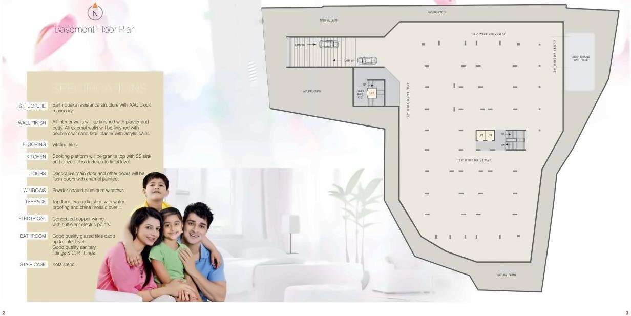 Layout of real estate project Aum Heights located at Chhipwad, Valsad, Gujarat