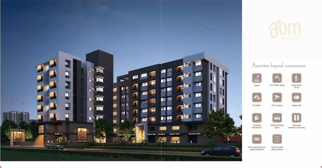 3D Elevation of real estate project Aum Heights located at Chhipwad, Valsad, Gujarat