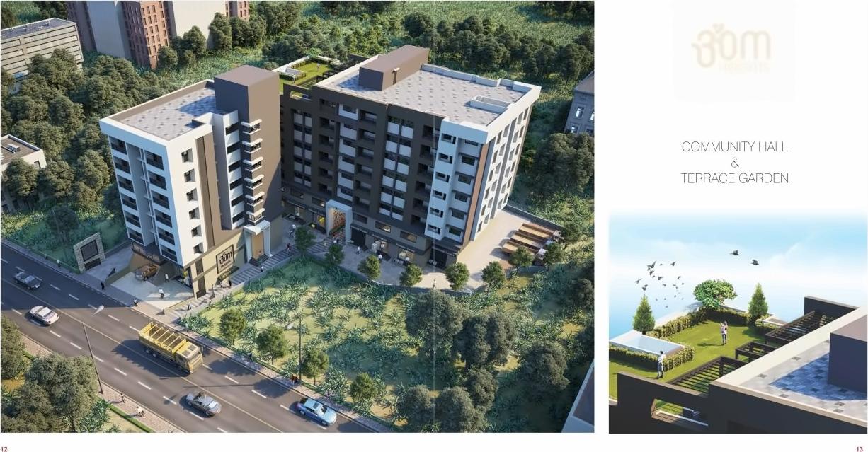 3D Elevation of real estate project Aum Heights located at Chhipwad, Valsad, Gujarat