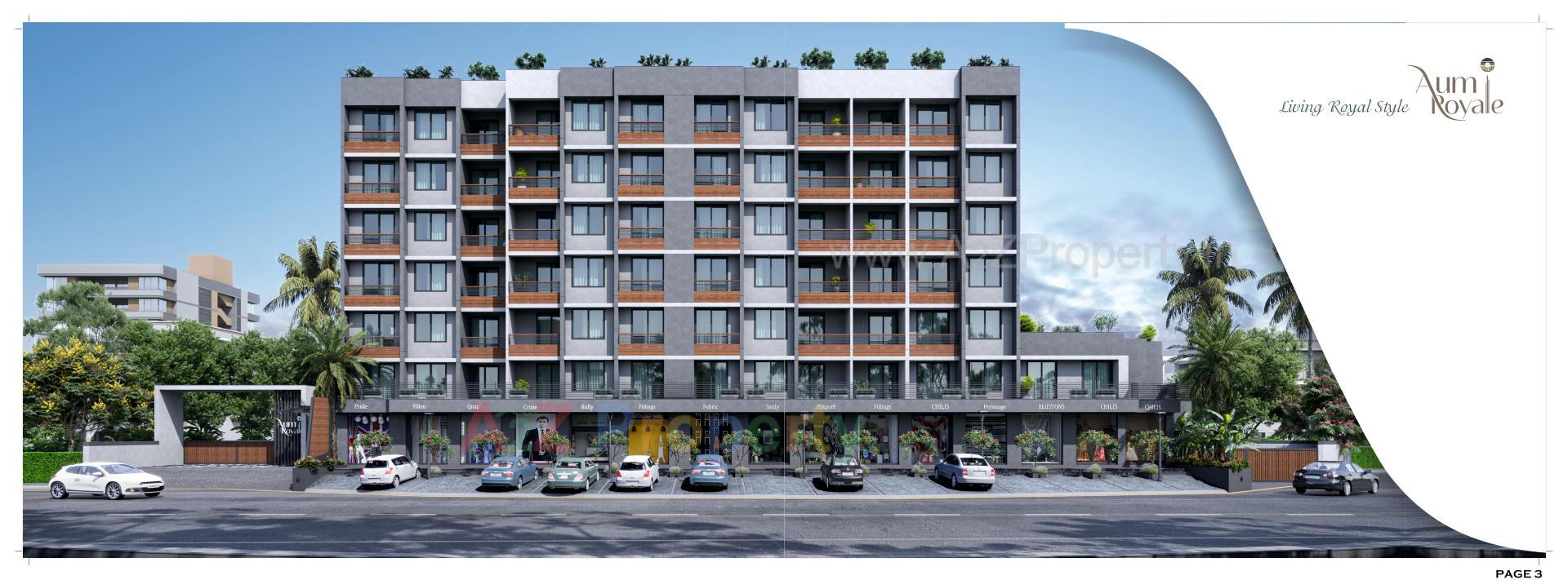 3D Elevation of real estate project Aum Royale located at Vapi, Valsad, Gujarat