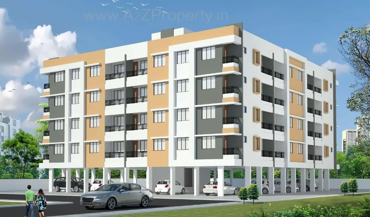 3D Elevation of real estate project Azad Residency located at Dungra, Valsad, Gujarat