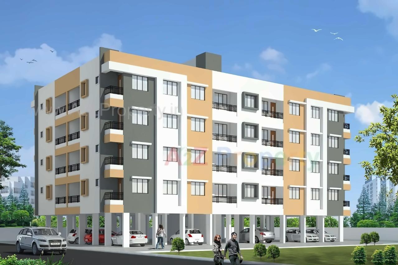 3D Elevation of real estate project Azad Residency located at Dungra, Valsad, Gujarat