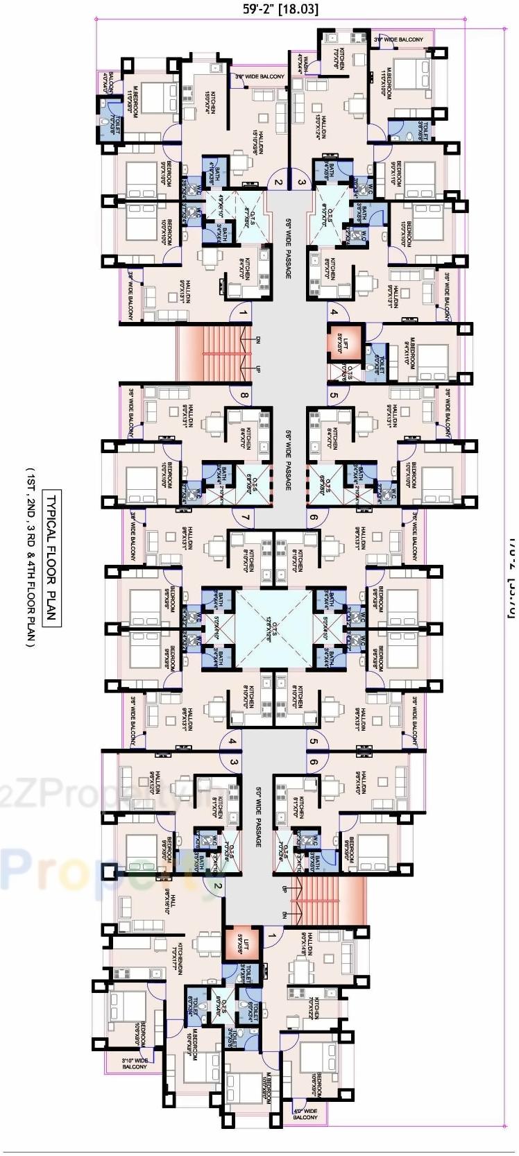 Layout of real estate project Azad Residency located at Dungra, Valsad, Gujarat