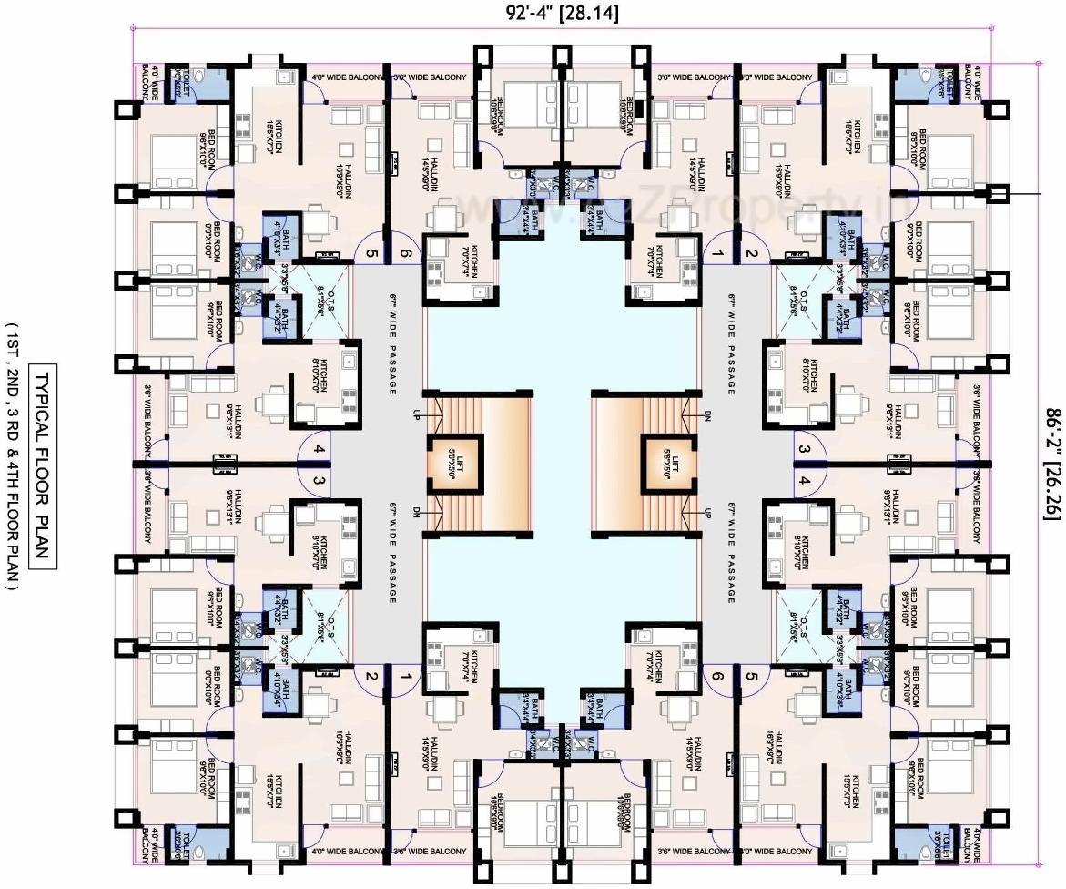 Layout of real estate project Azad Residency located at Dungra, Valsad, Gujarat