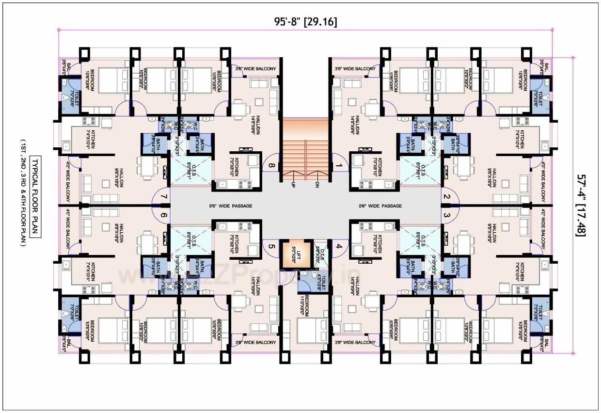Layout of real estate project Azad Residency located at Dungra, Valsad, Gujarat