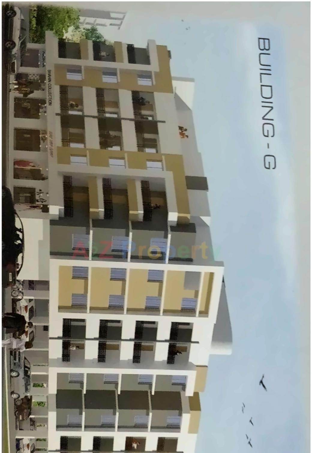 3D Elevation of real estate project Azad Residency located at Dungra, Valsad, Gujarat