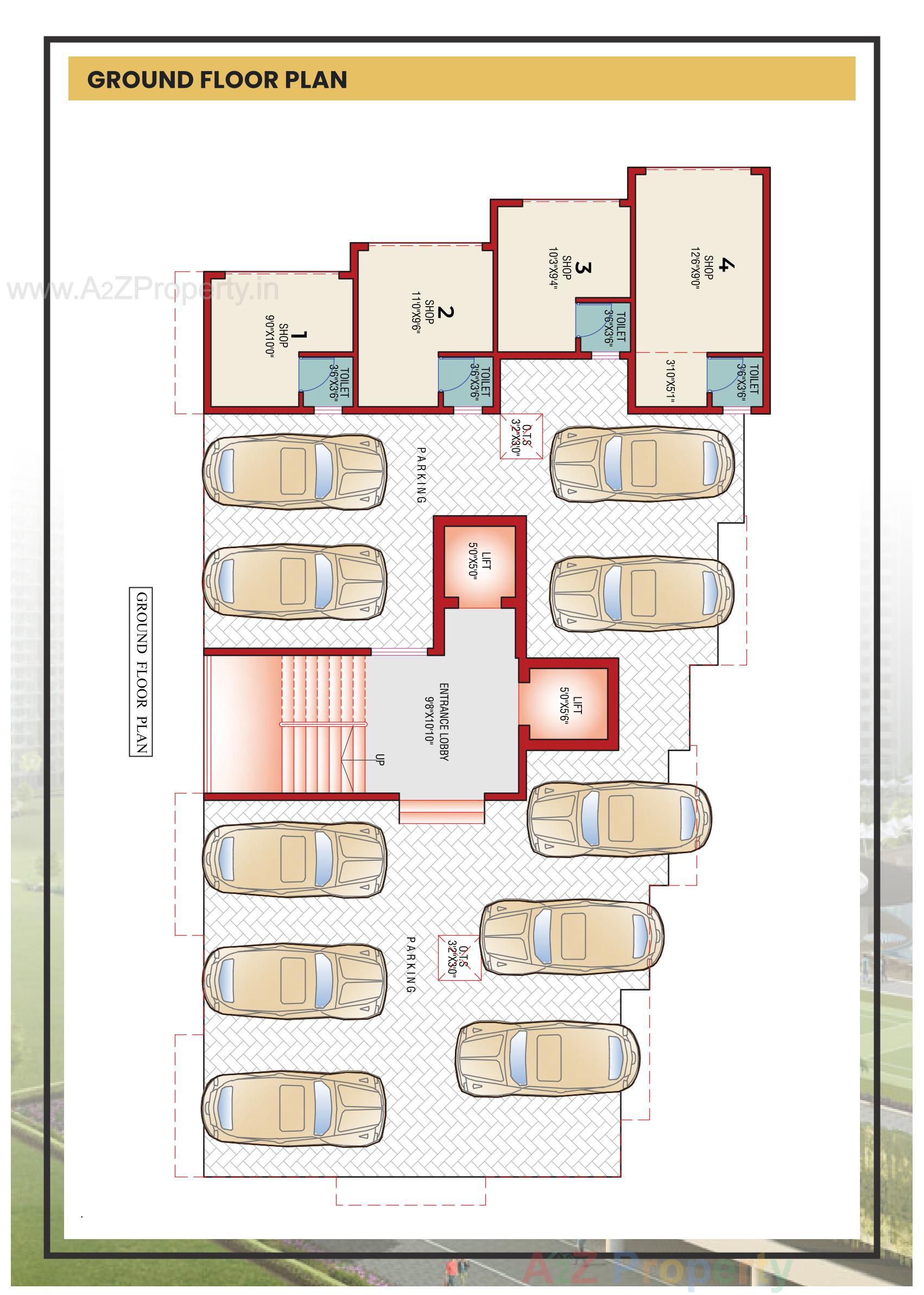Layout of real estate project Bal Aashiyana located at Chala, Valsad, Gujarat