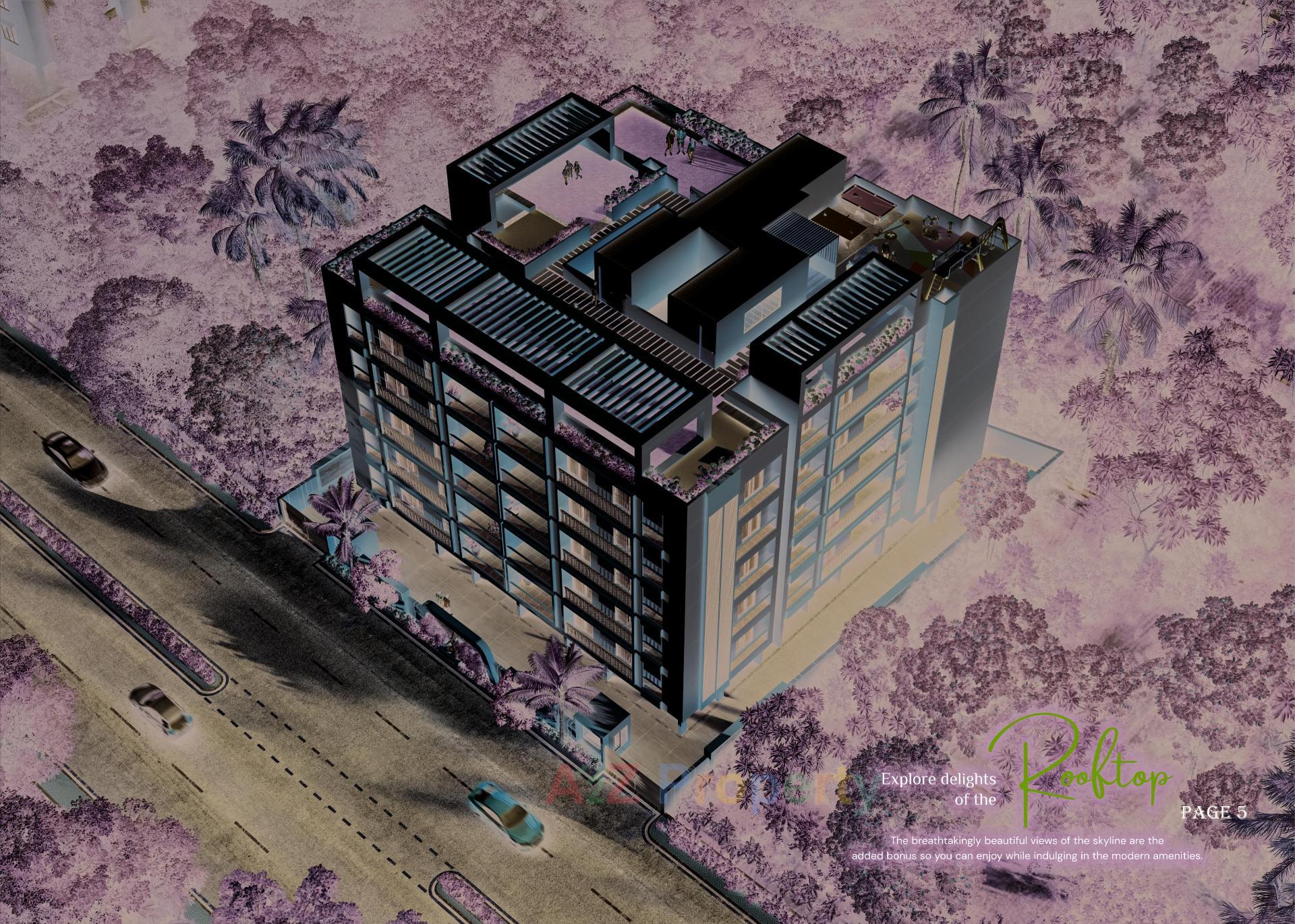 3D Elevation of real estate project Bilipatra Residency located at Abrama, Valsad, Gujarat