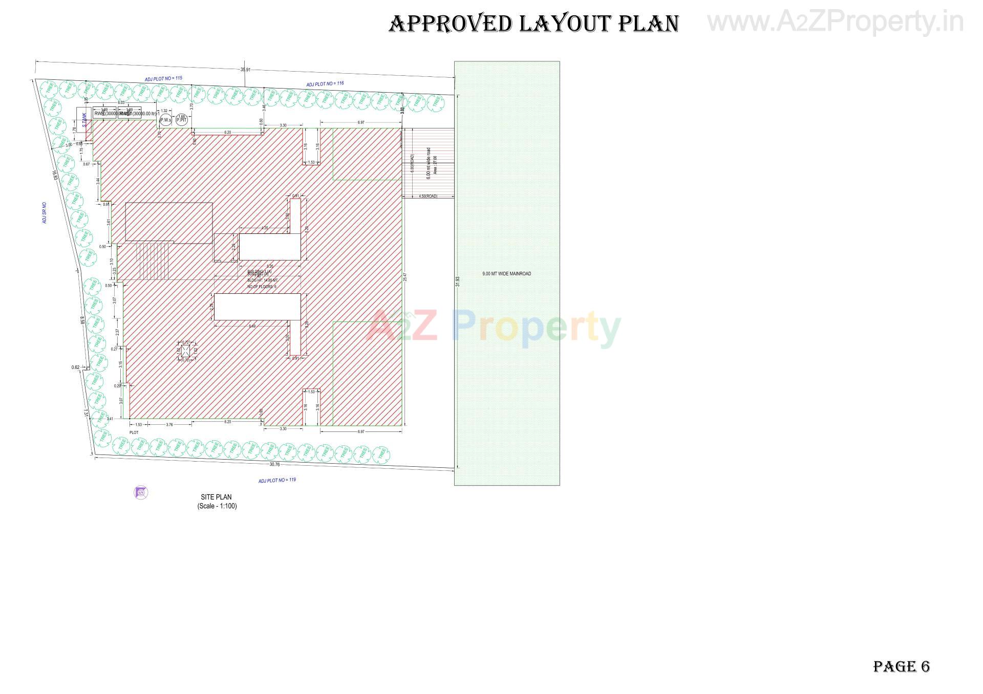 Layout of real estate project Bilipatra Residency located at Abrama, Valsad, Gujarat