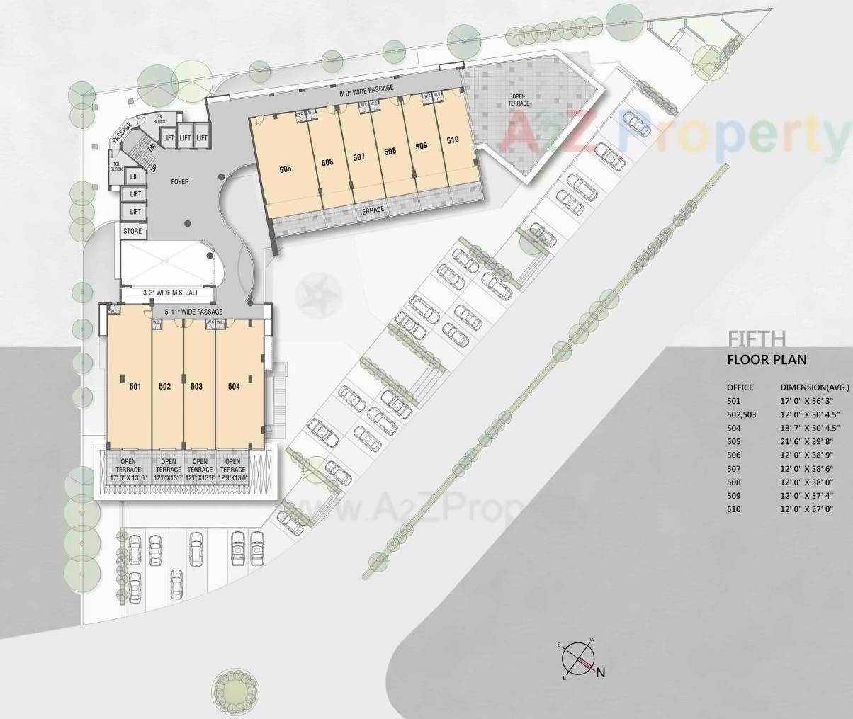 Layout of real estate project Capital Business Center located at Vapi, Valsad, Gujarat