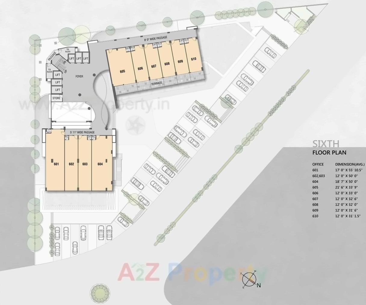 Layout of real estate project Capital Business Center located at Vapi, Valsad, Gujarat