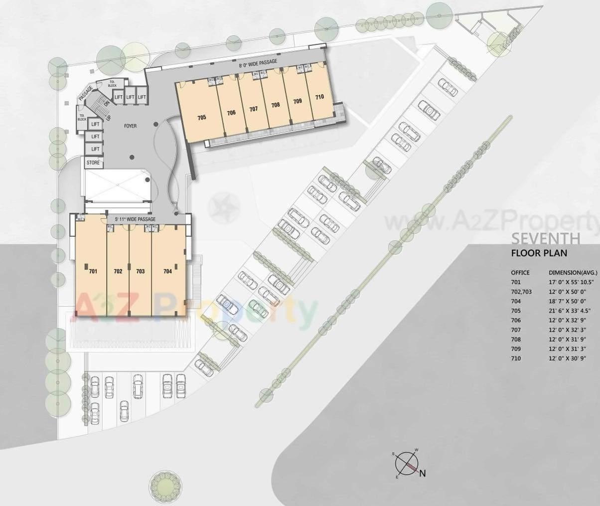 Layout of real estate project Capital Business Center located at Vapi, Valsad, Gujarat