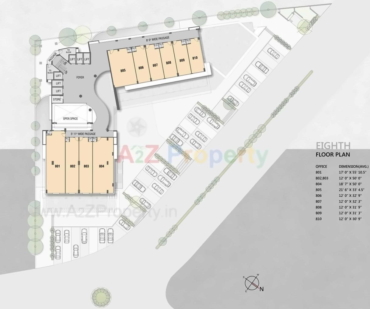 Layout of real estate project Capital Business Center located at Vapi, Valsad, Gujarat