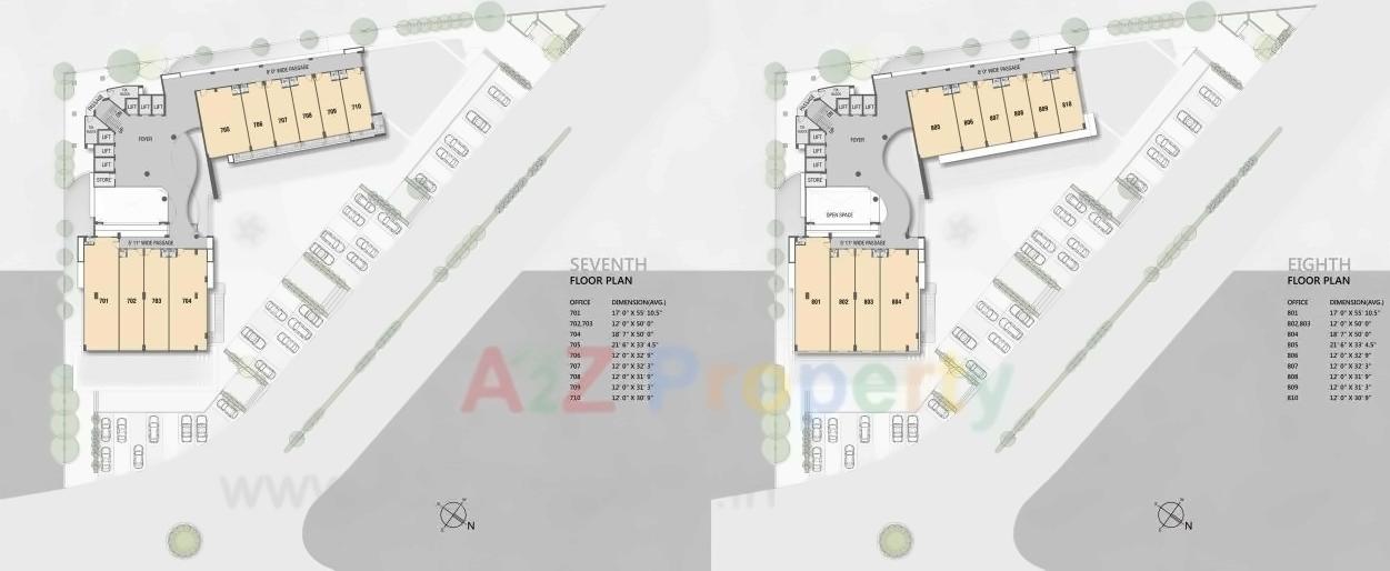 Layout of real estate project Capital Business Center located at Vapi, Valsad, Gujarat