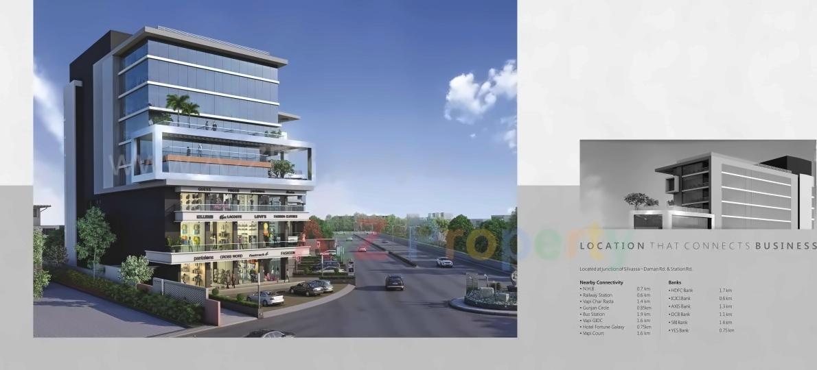 3D Elevation of real estate project Capital Business Center located at Vapi, Valsad, Gujarat