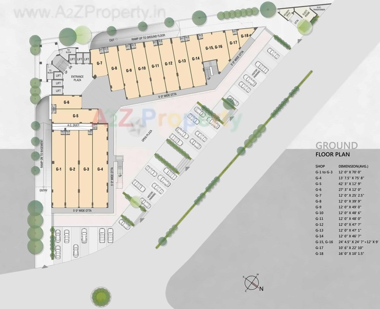 Layout of real estate project Capital Business Center located at Vapi, Valsad, Gujarat
